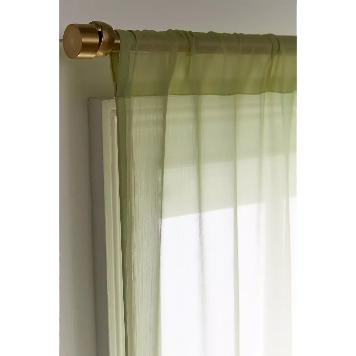 Urban Outfitters Lime Chiffon Curtain - Green 213.3cm x 132cm – image 4