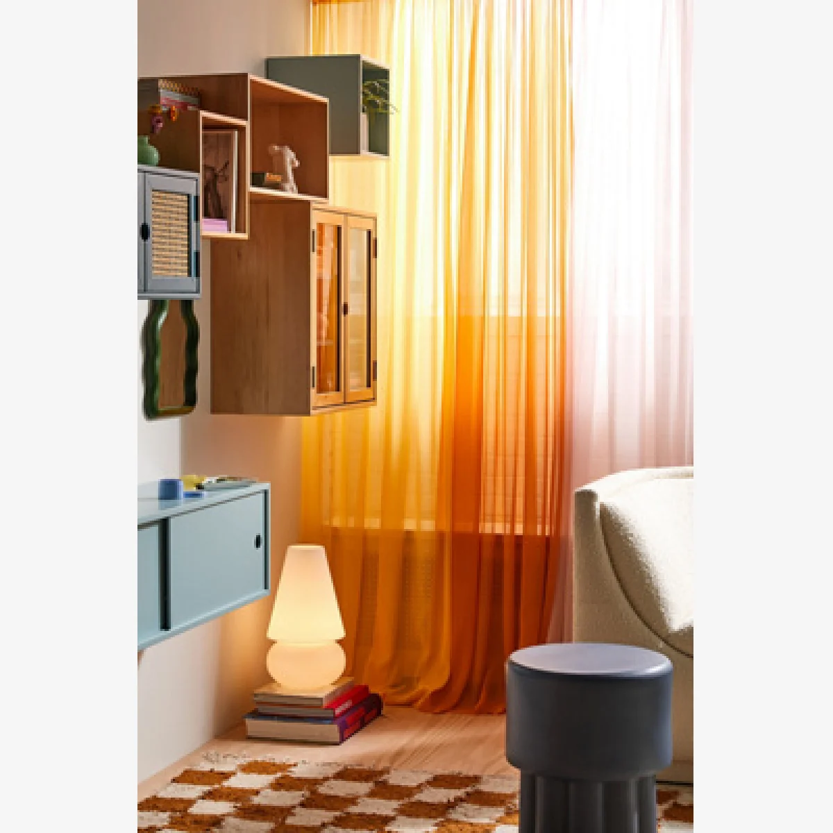 Urban Outfitters Yellow Chiffon Curtain - Yellow 213.3cm x 132cm – image 1