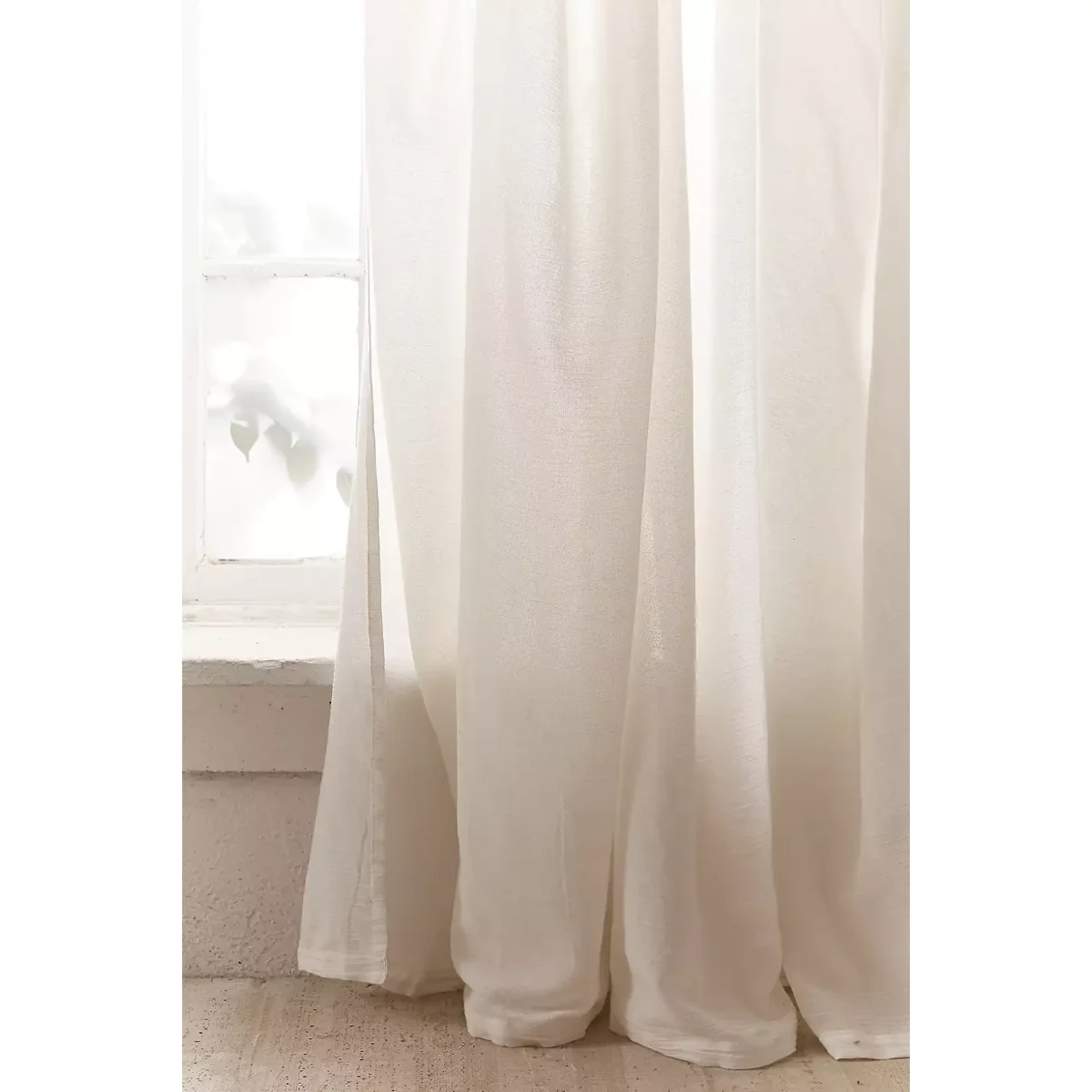 Urban Outfitters White Knotted Window Curtain - Cream 132cm x 213cm – image 3