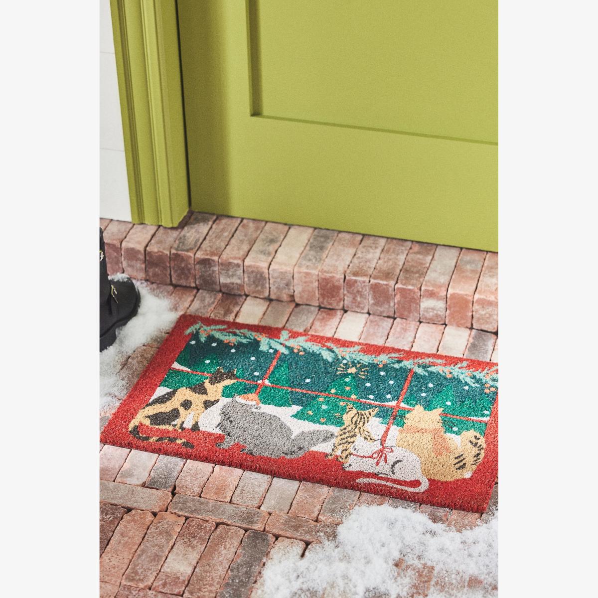 Meow Coir Printed Cat Doormat – image 1
