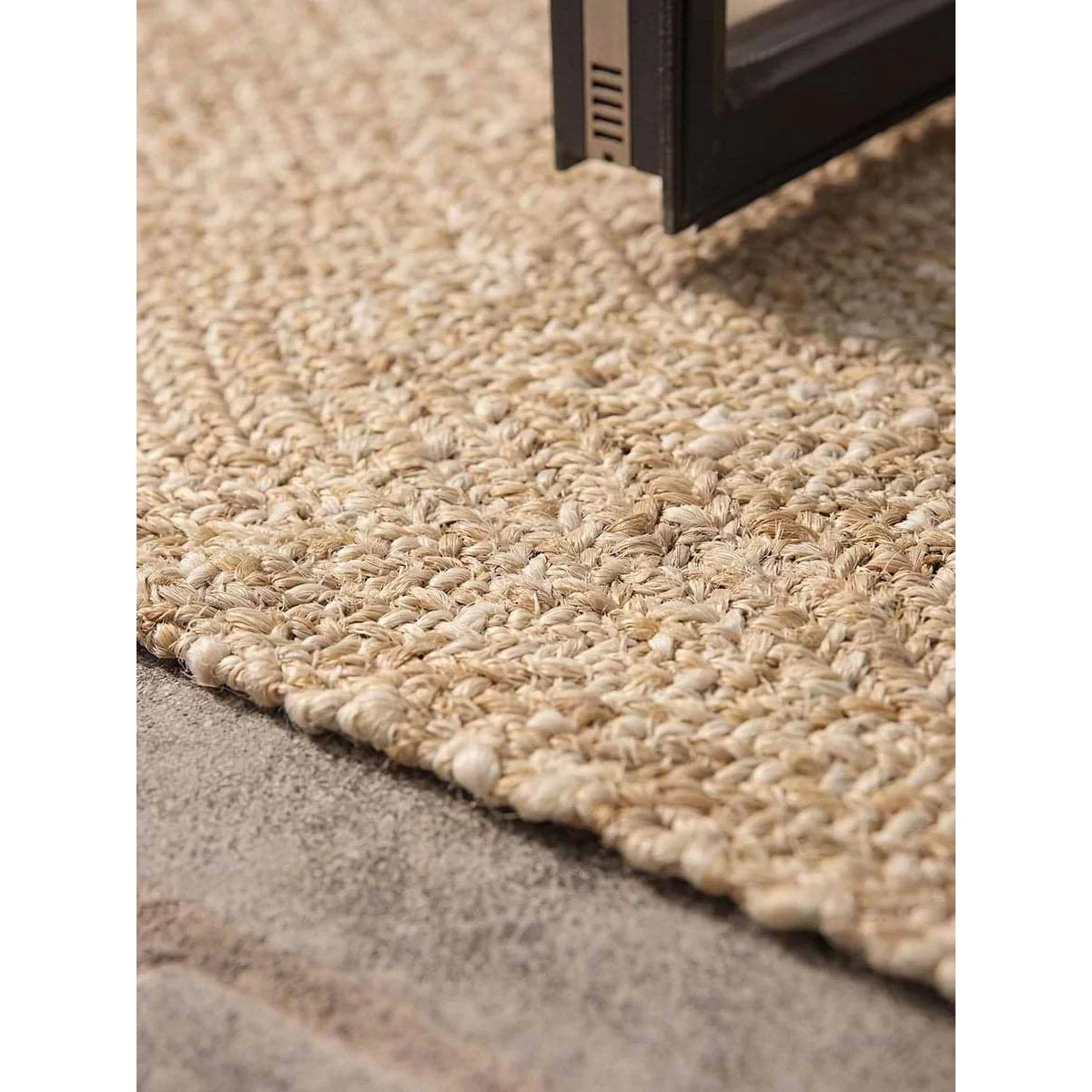 Natural & White Braided Jute Chevron Doormat - Double – image 3