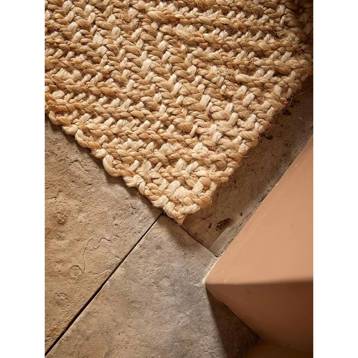 Natural & White Braided Jute Chevron Doormat - Double – image 6