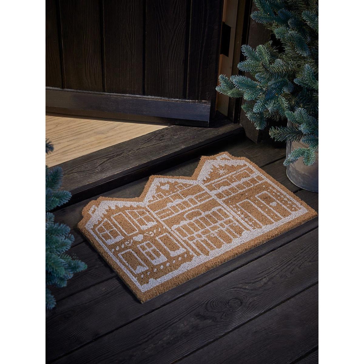 Festive Gingerbread Townhouse Doormat – image 2