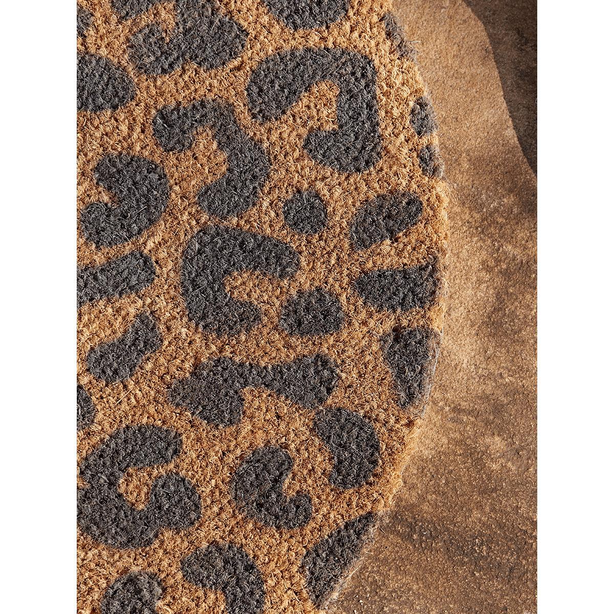 Grey Leopard Print Circle Doormat – image 2