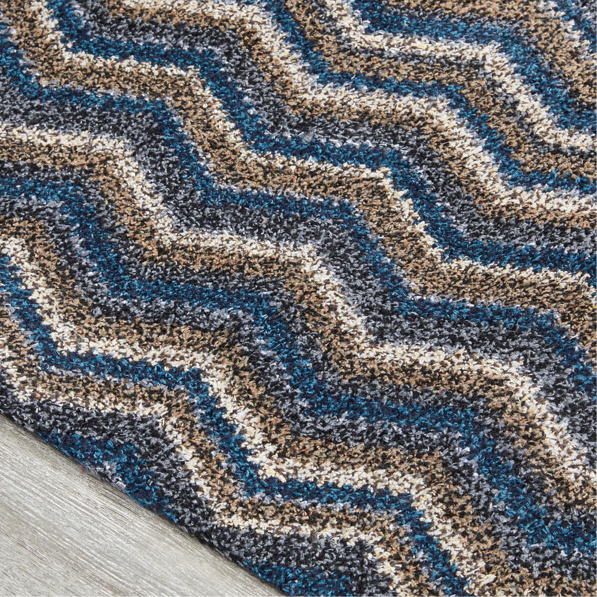 Missouri Recycled Cotton Long Doormat Purple, Brown and White – image 7