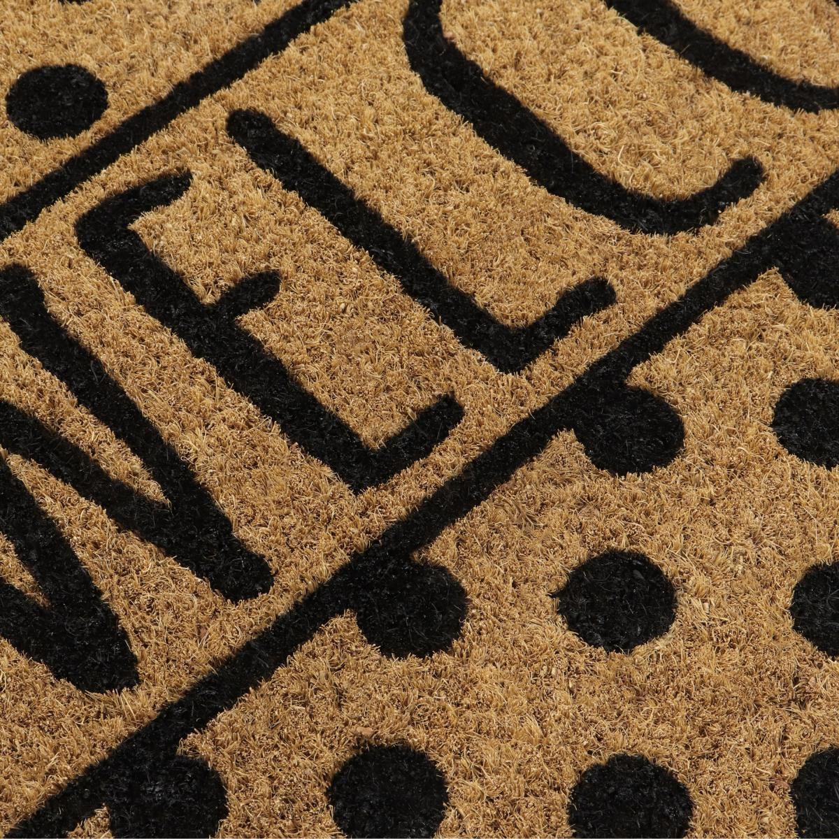 JVL Eco Latex Welcome Spotted Coir Doormat Natural – image 3
