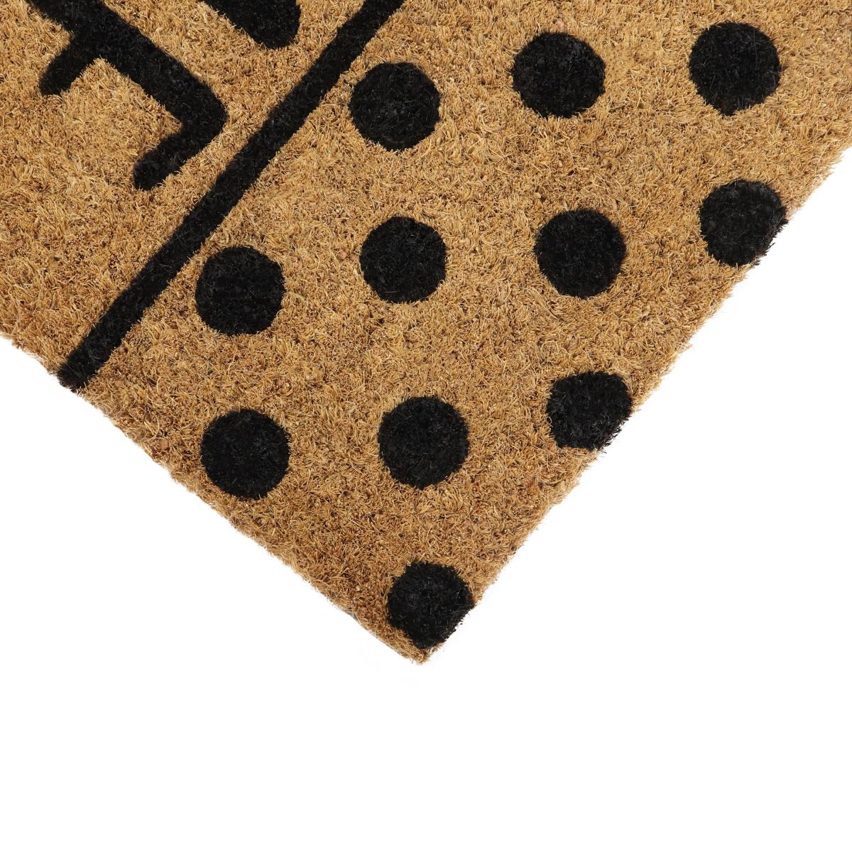 JVL Eco Latex Welcome Spotted Coir Doormat Natural – image 4