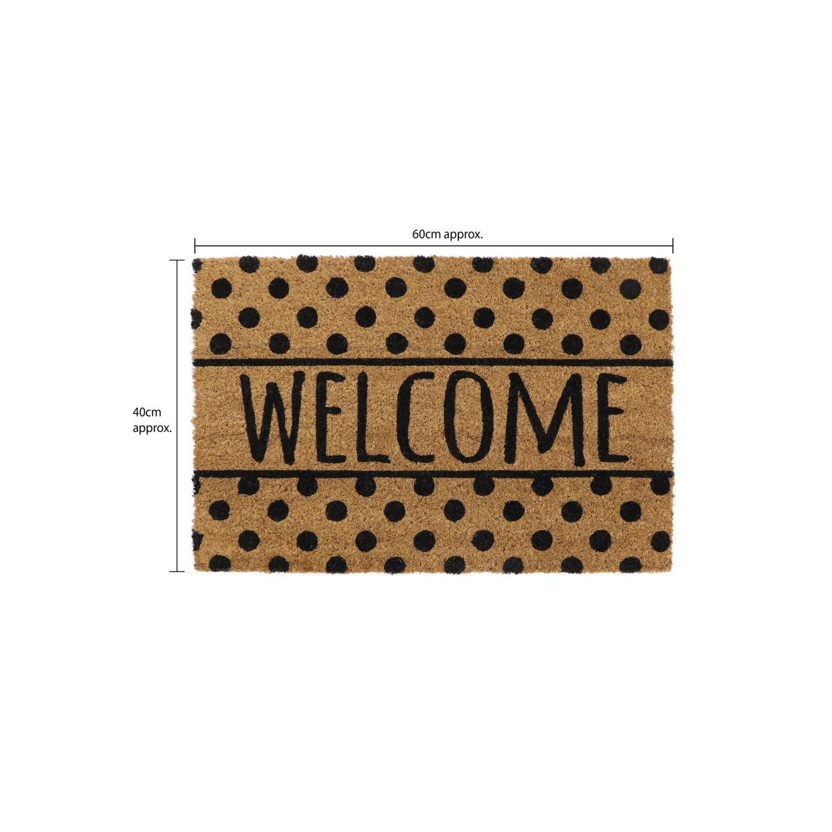 JVL Eco Latex Welcome Spotted Coir Doormat Natural – image 6