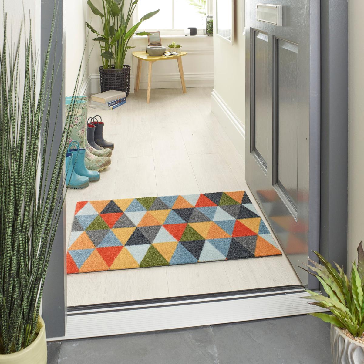 Marvel Geo Triangles Washable Doormat MultiColoured – image 1