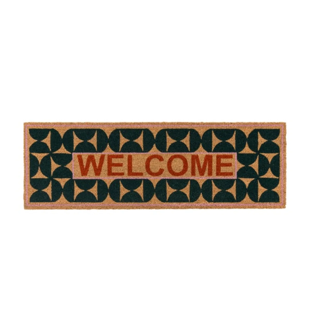 Cedar and Sage Welcome Hourglass Pattern Coir Doormat – image 2
