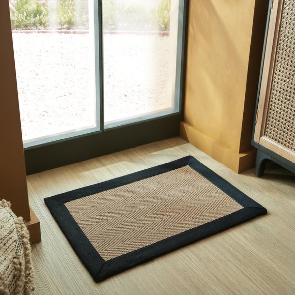 Herringbone Jute Border Doormat – image 1