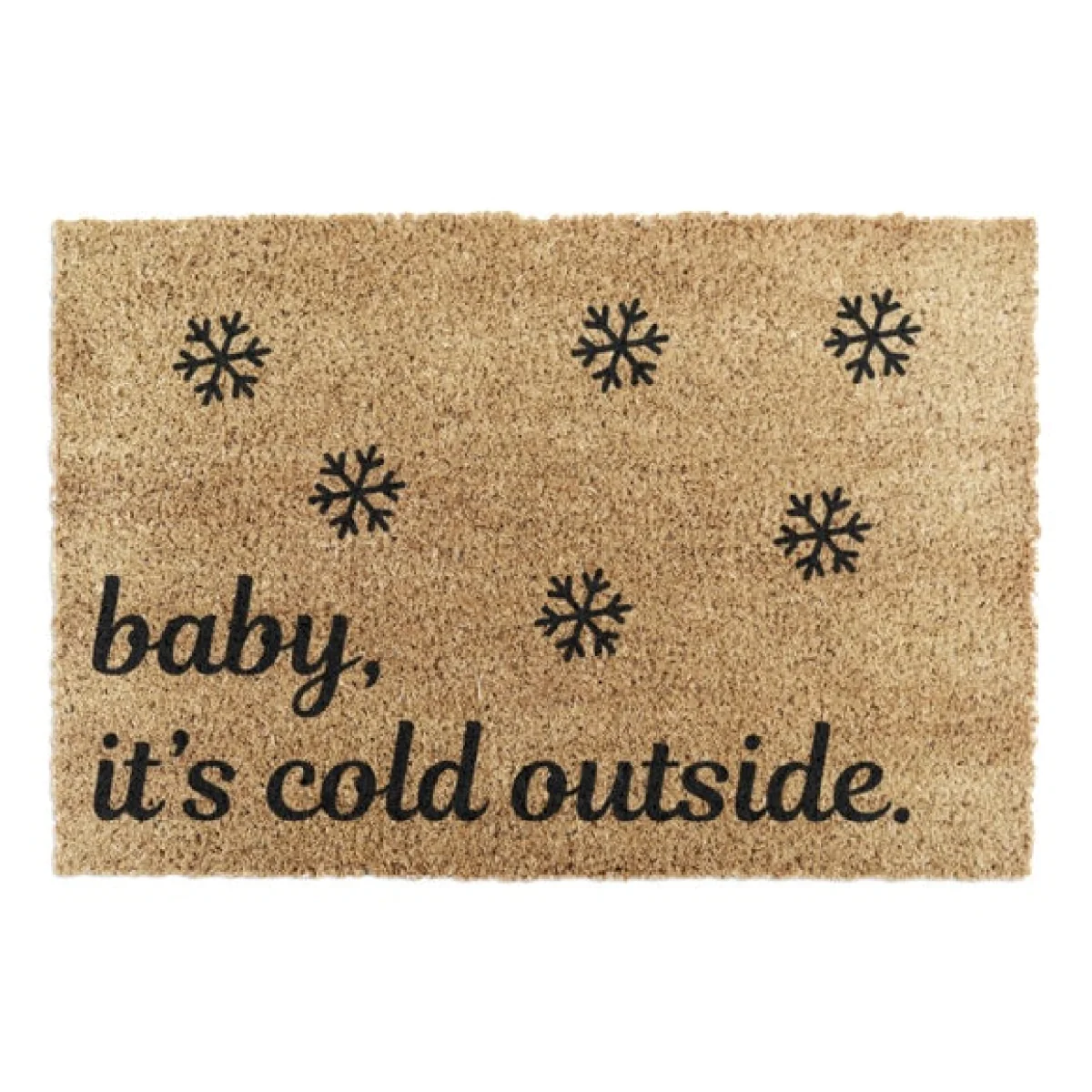 Artsy Mats Baby its Cold Outside Snowflakes Coir Doormat – image 3