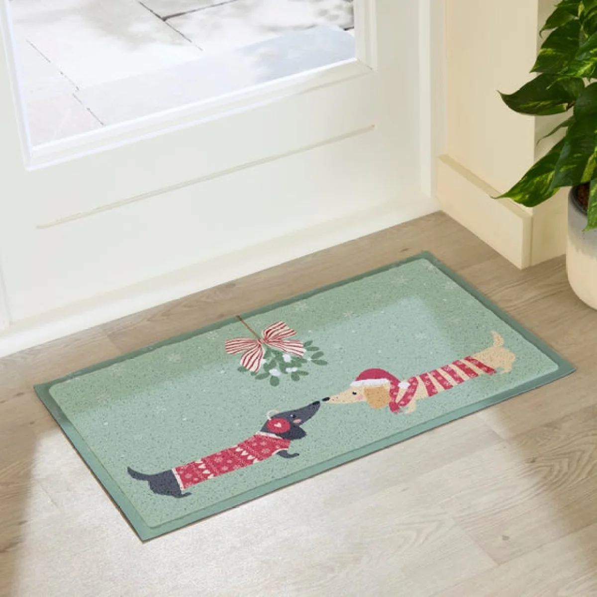 Artsy Mats Christmas Sausage Dogs Indoor Outdoor Doormat – image 3