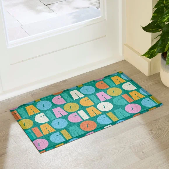 Artsy Mats Elizabeth Olwen Ciao Pattern Indoor Outdoor Doormat – image 3