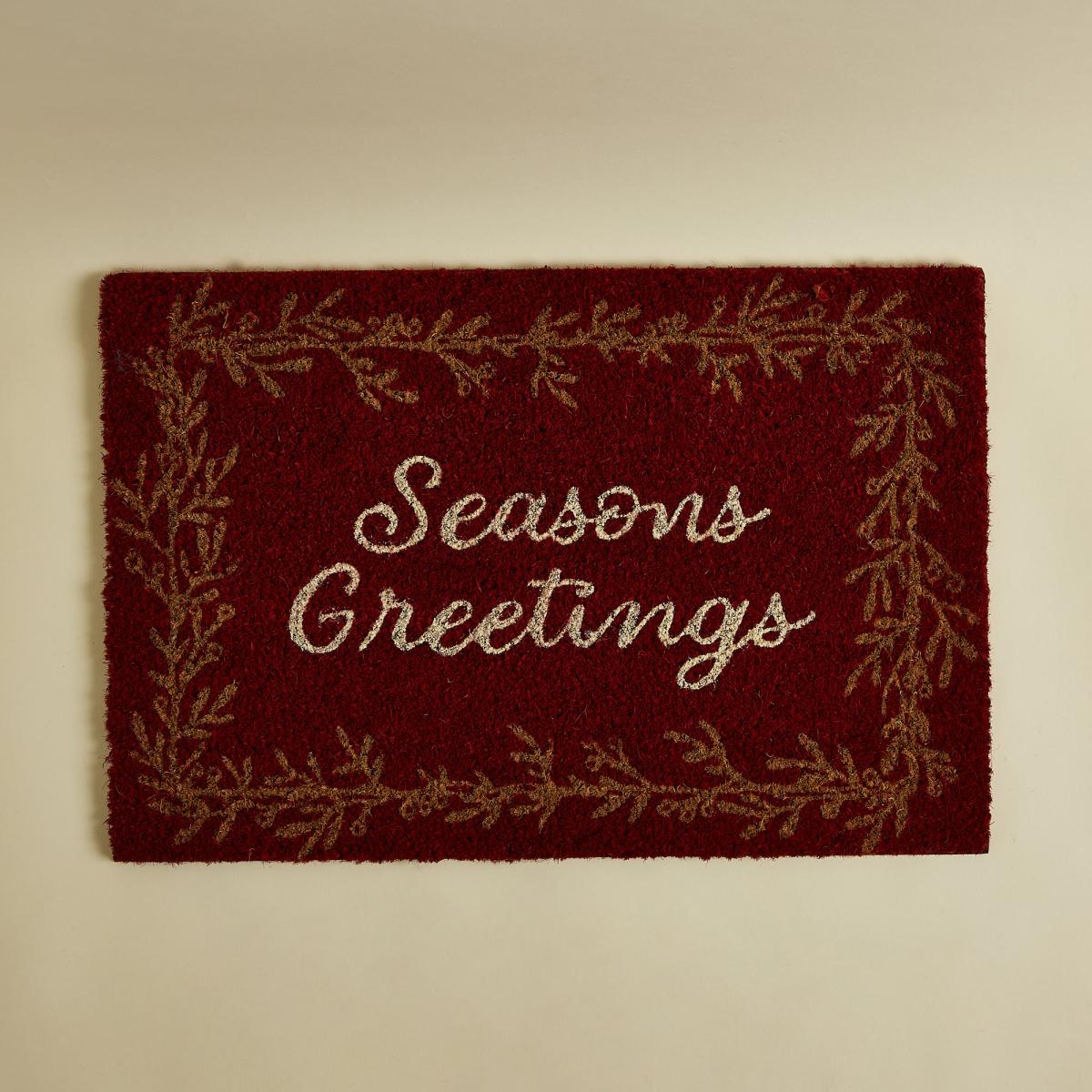 Seasons Greetings Coir Doormat MultiColoured – image 2