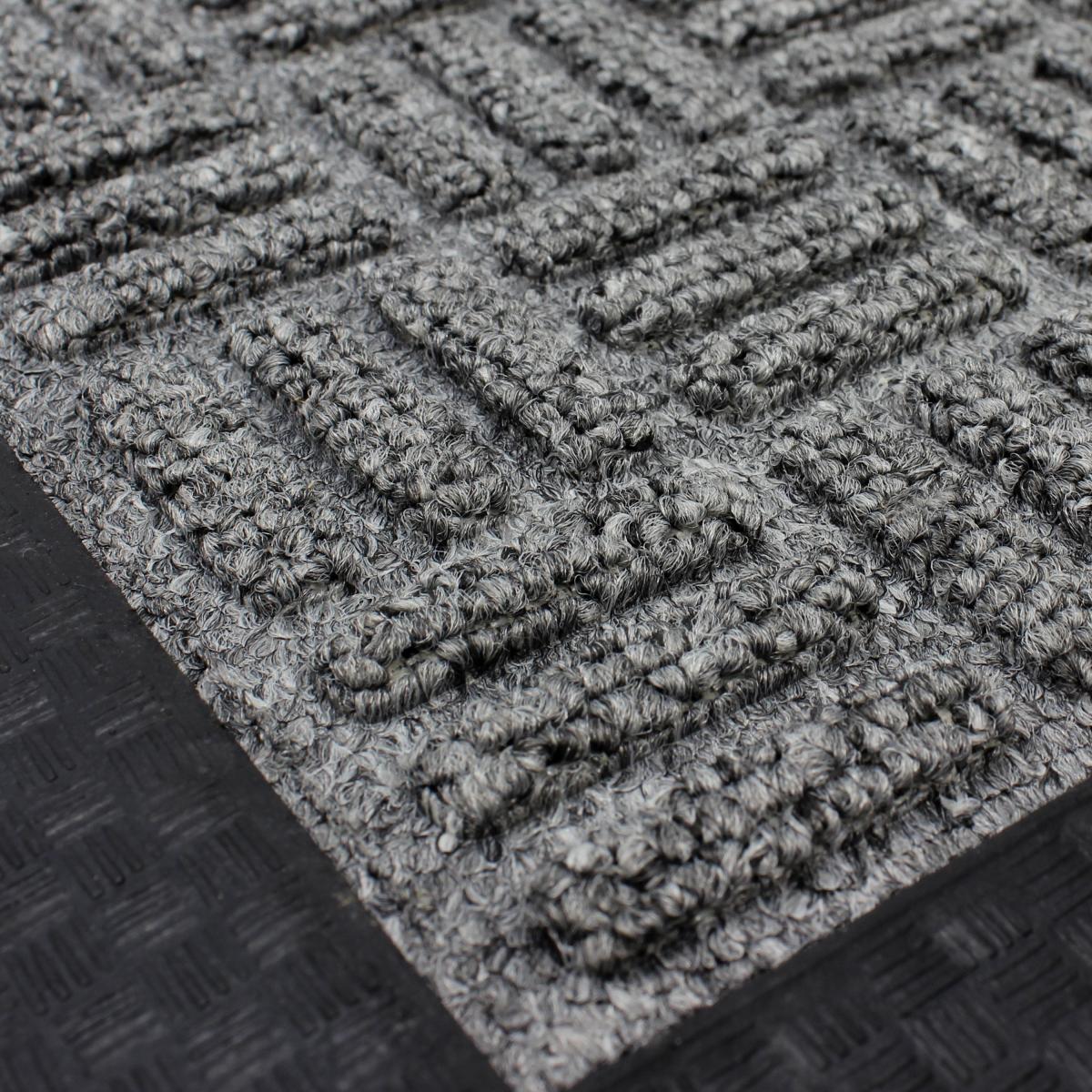 JVL Firth Tile Rubber Doormat Grey – image 3