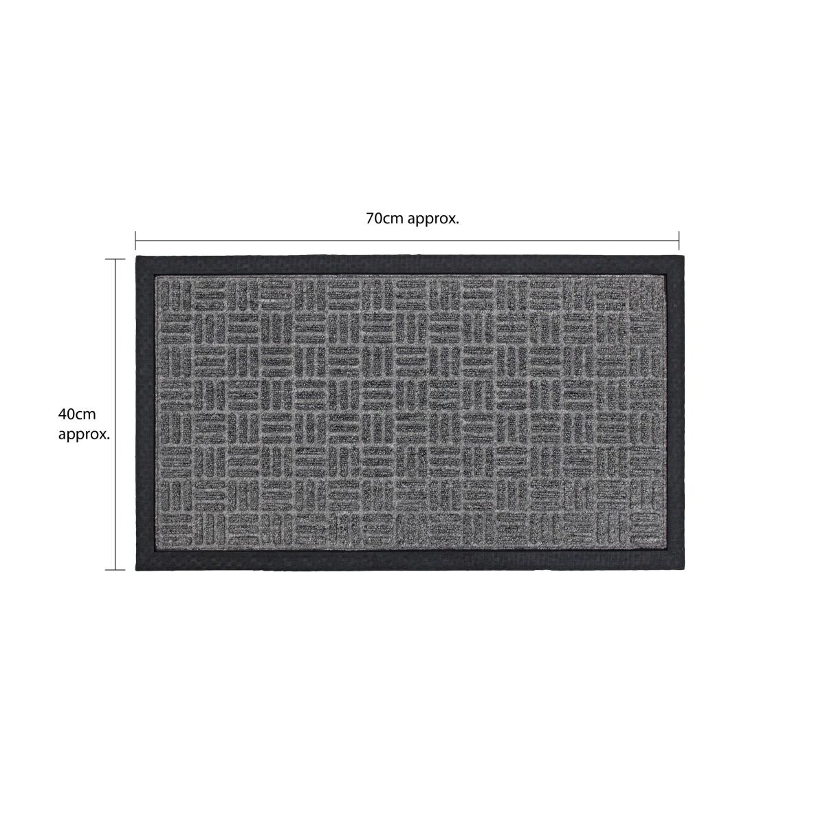 JVL Firth Tile Rubber Doormat Grey – image 7