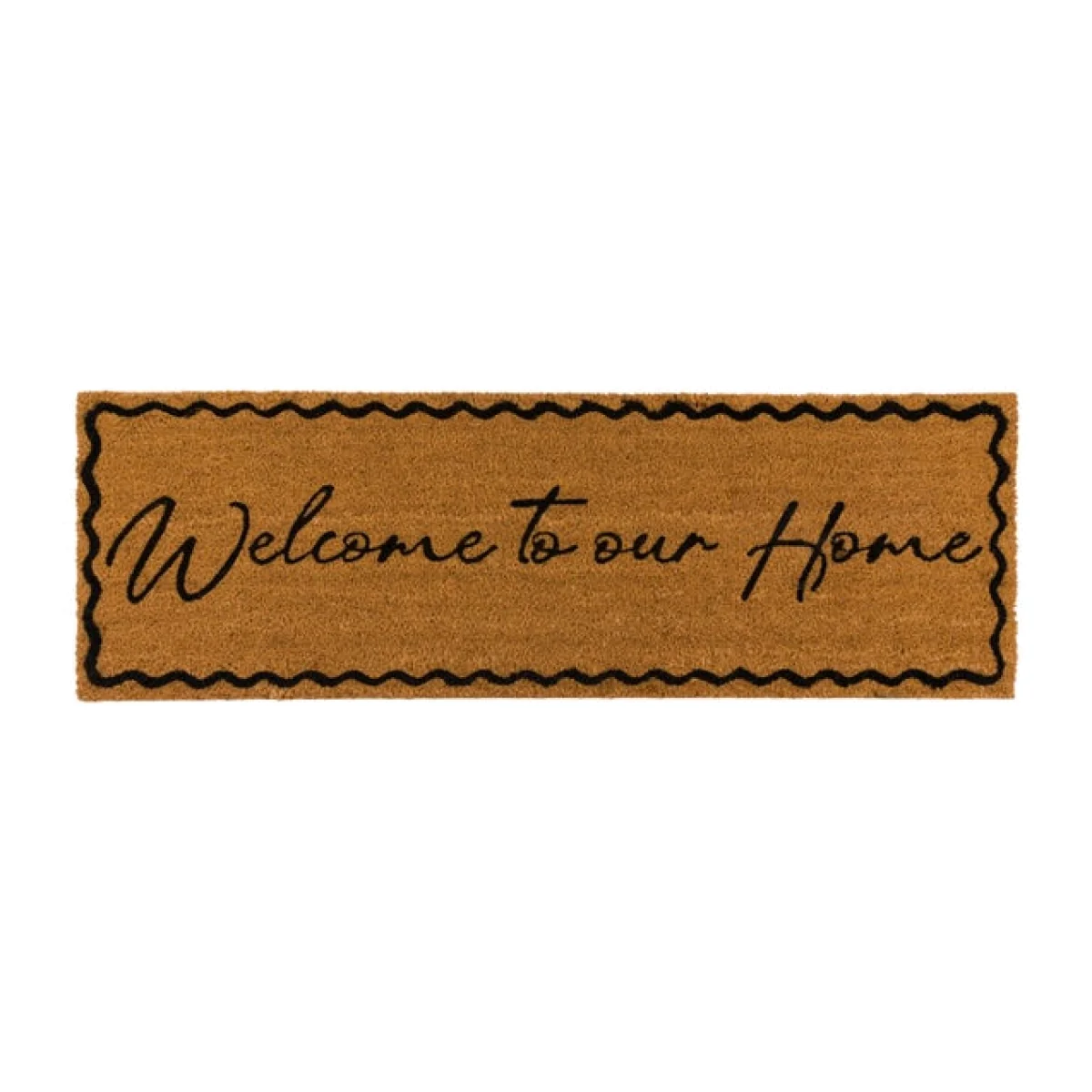 Cedar and Sage Simple Script Welcome to Our Home Coir Doormat – image 1