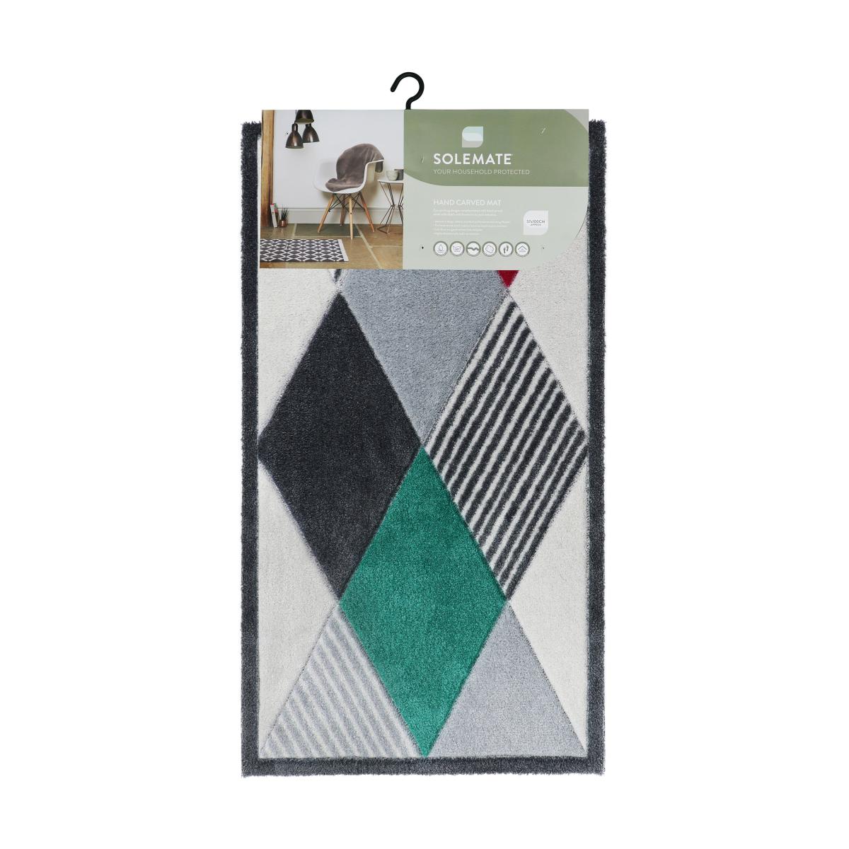 JVL Solemate Latex Gem Doormat Grey – image 8