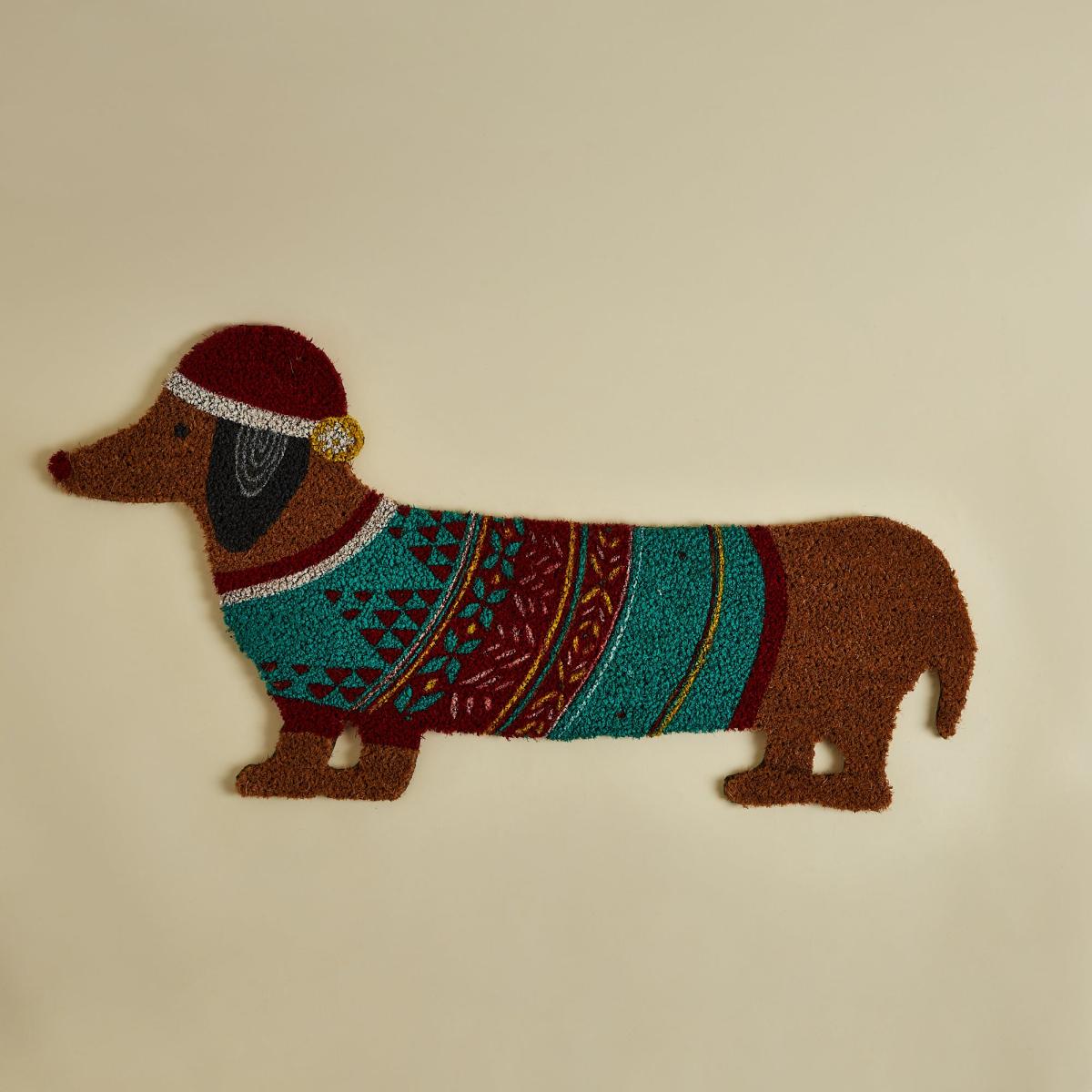 Bertie Christmas Shaped Coir Doormat MultiColoured – image 2