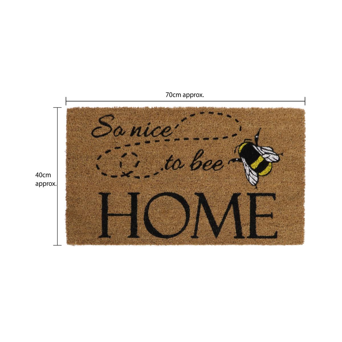 JVL Eco Latex Nice To Bee Home Coir Doormat Natural – image 6