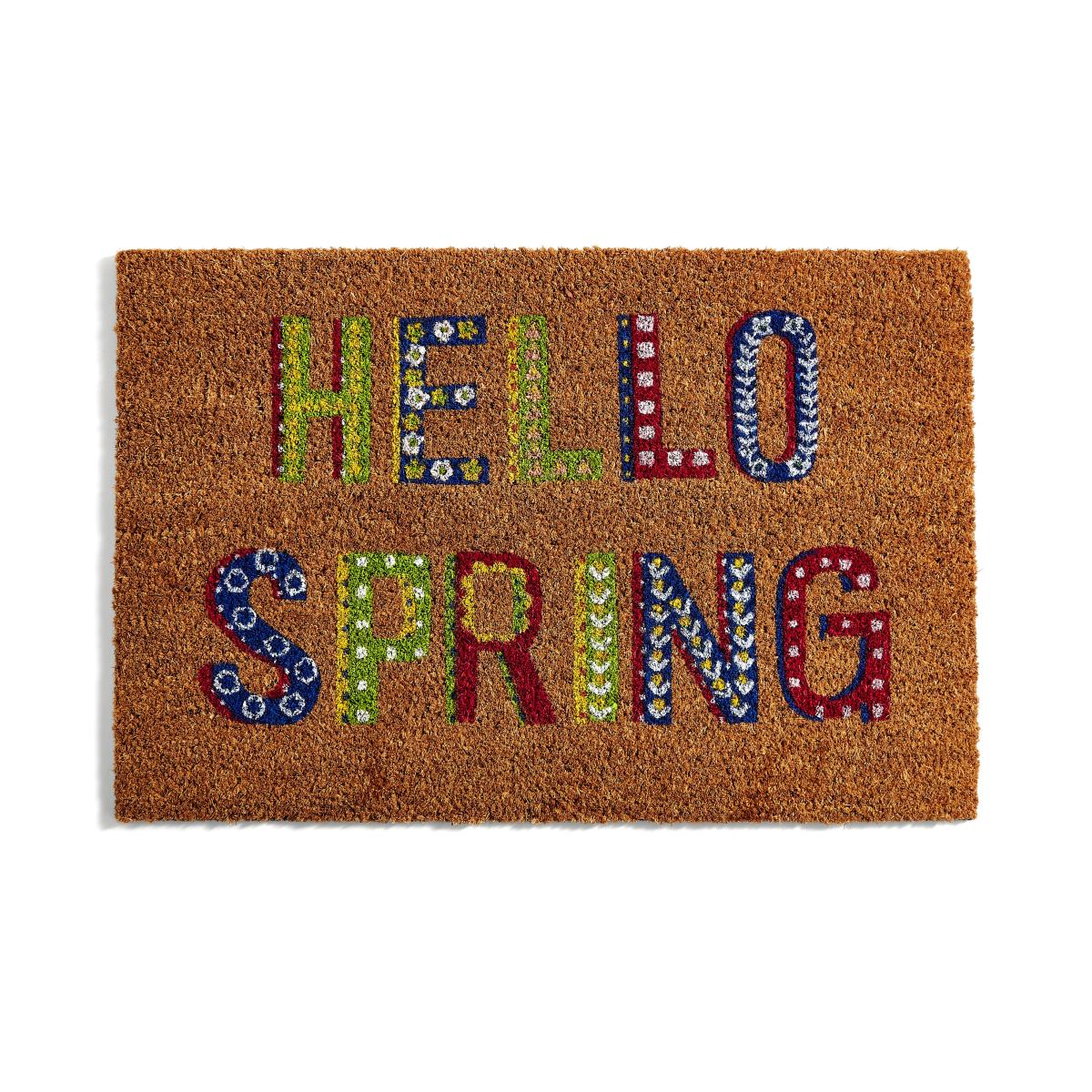 Hello Spring Coir Doormat MultiColoured – image 3
