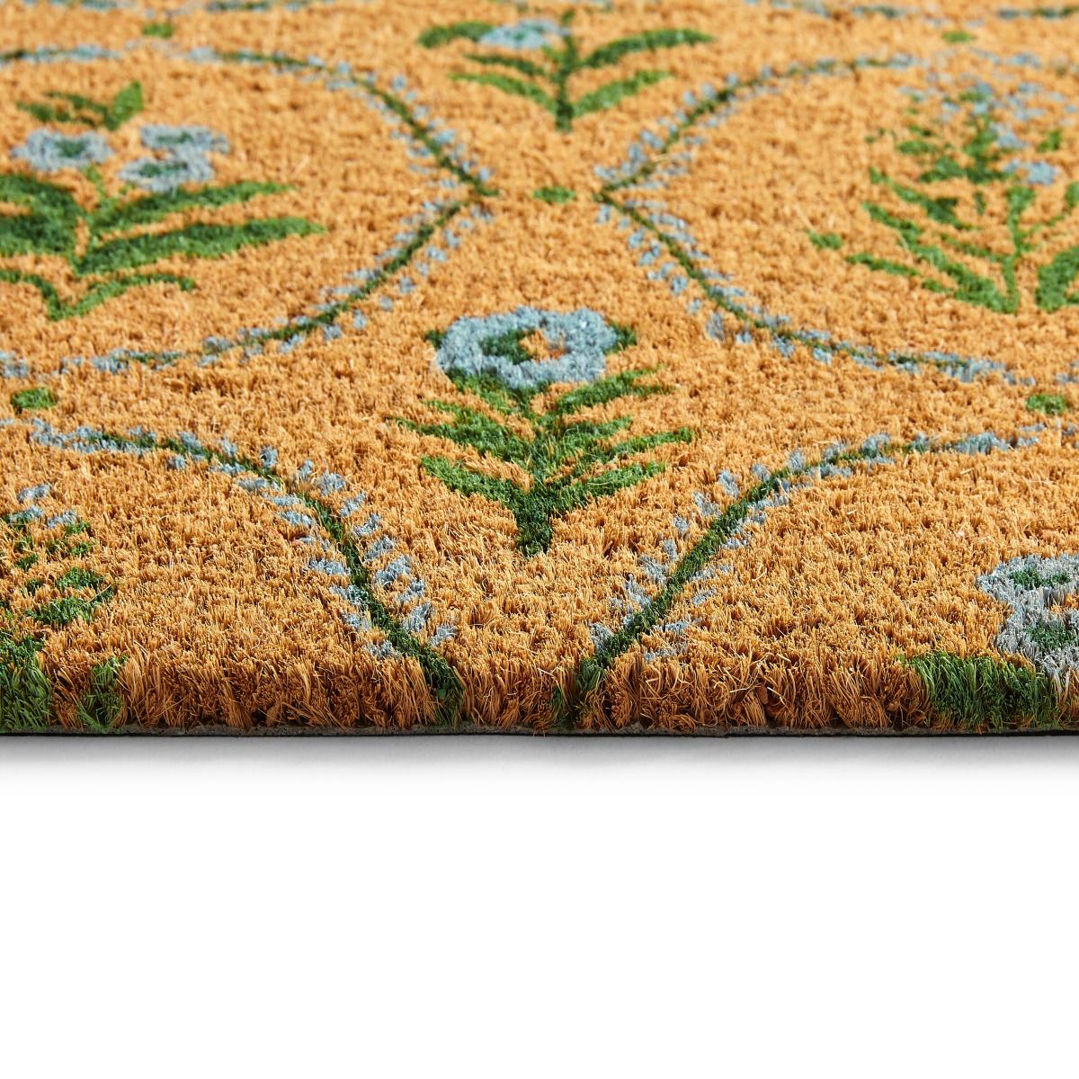 Floral Coir Doormat MultiColoured – image 2