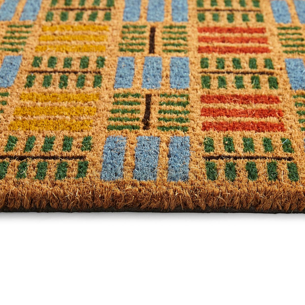 Checkerboard Coir Doormat Brown – image 2