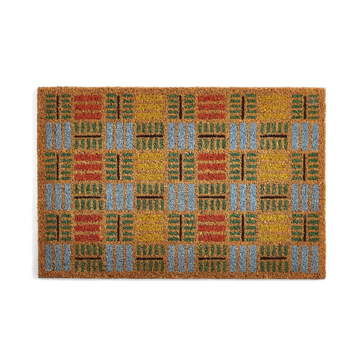 Checkerboard Coir Doormat Brown – image 3