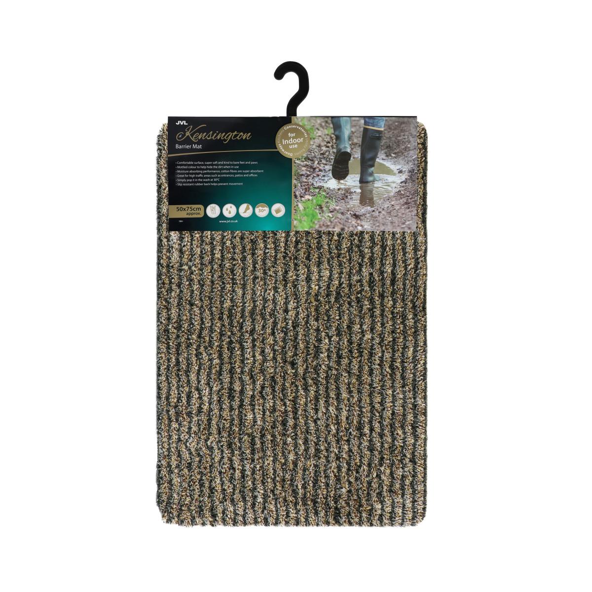 JVL Kensington Cotton Doormat Fine Stripes Brown – image 5