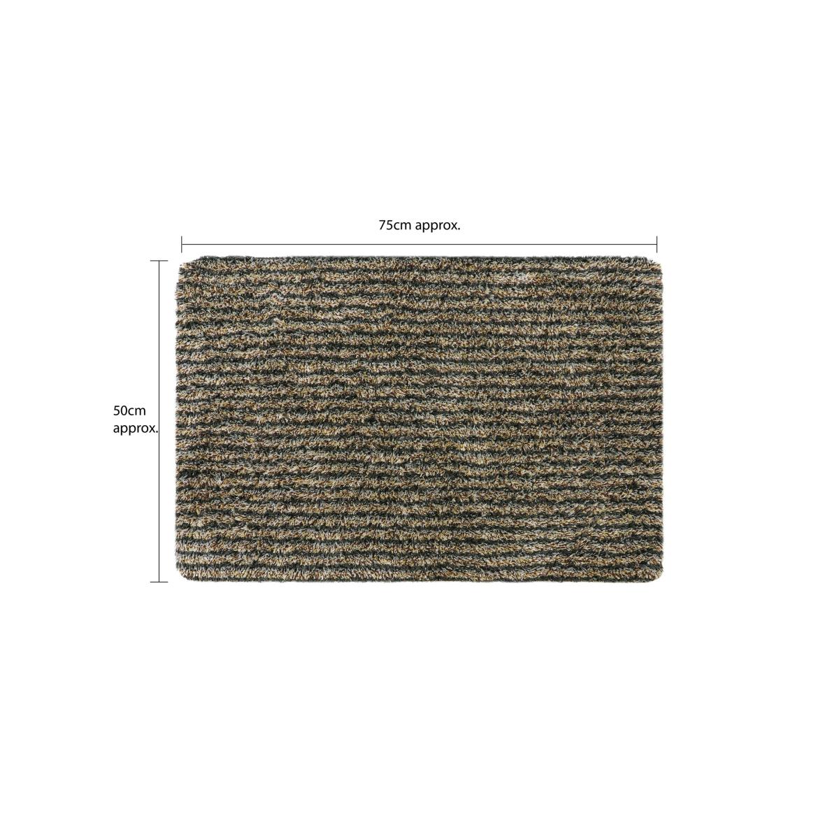 JVL Kensington Cotton Doormat Fine Stripes Brown – image 6