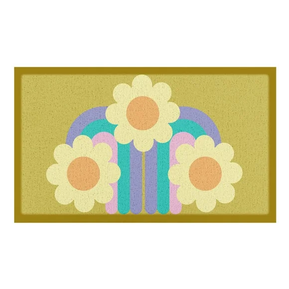 Artsy Mats Elizabeth Olwen Three Flowers Indoor Outdoor Doormat – image 2