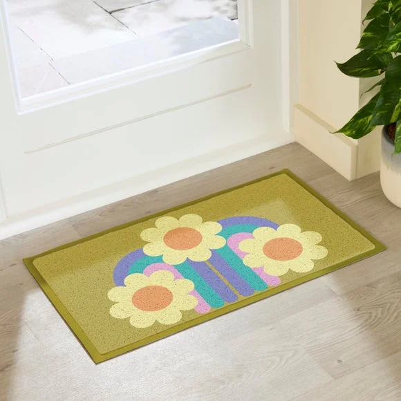 Artsy Mats Elizabeth Olwen Three Flowers Indoor Outdoor Doormat – image 3