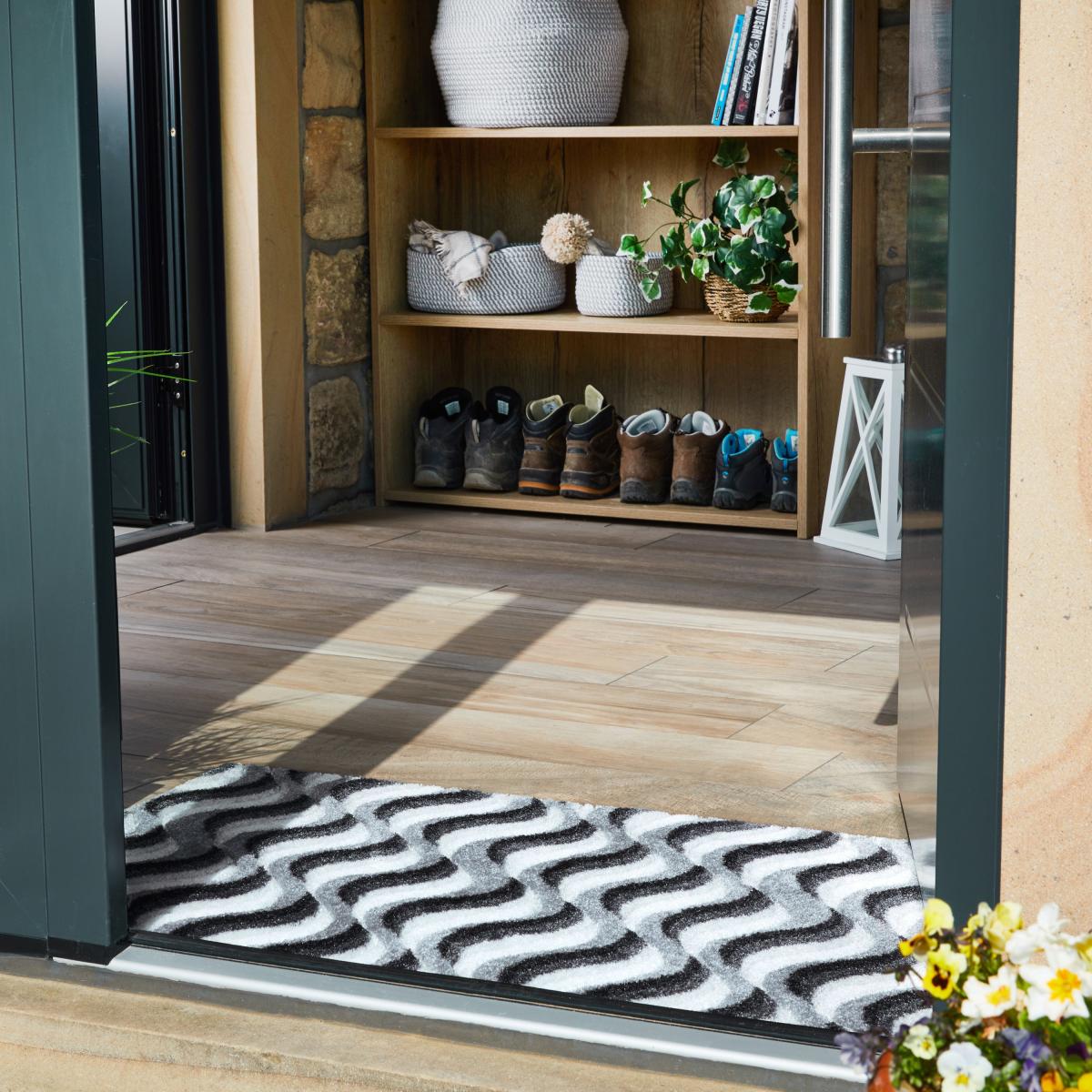 JVL Solemate Latex Wave Doormat Grey – image 6