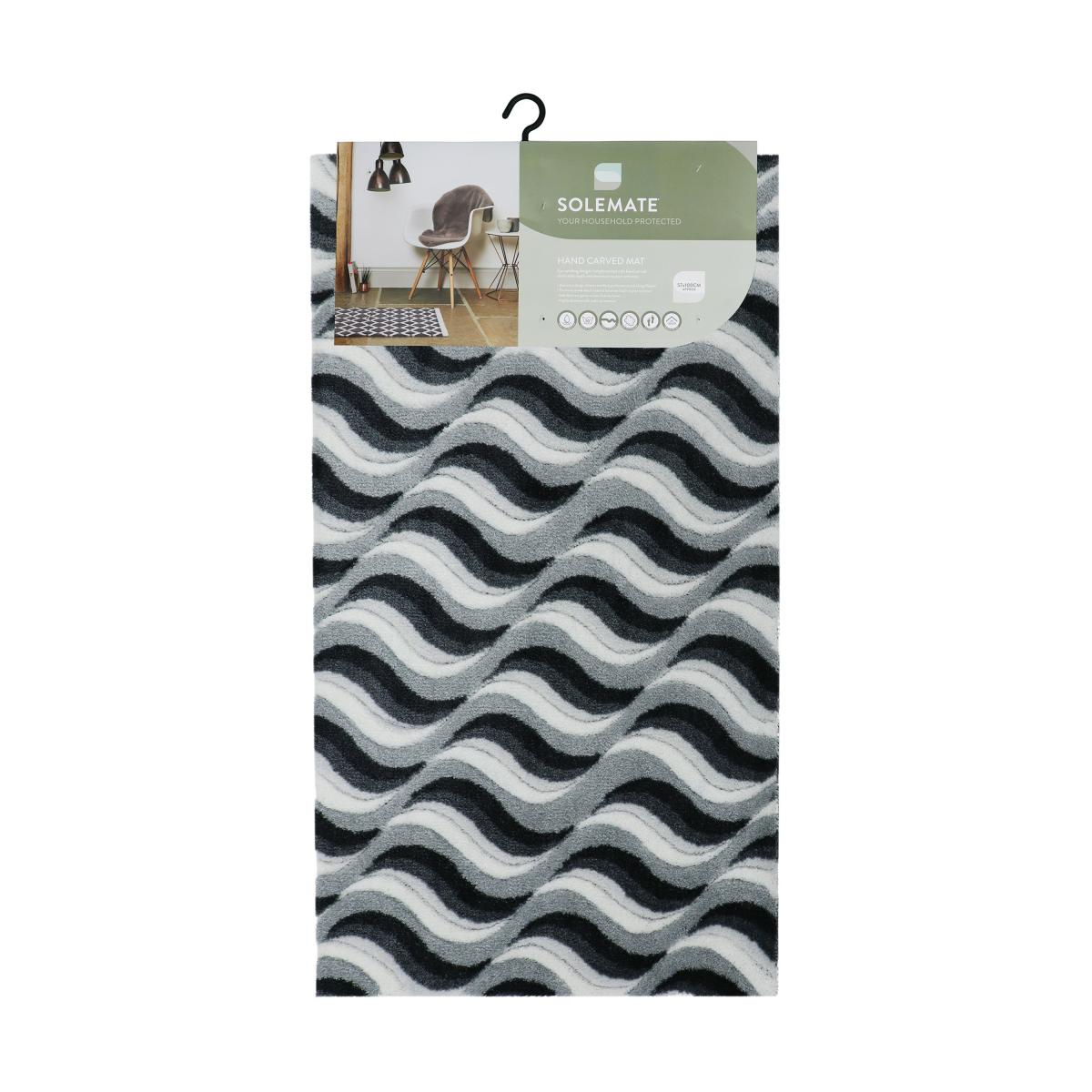 JVL Solemate Latex Wave Doormat Grey – image 8