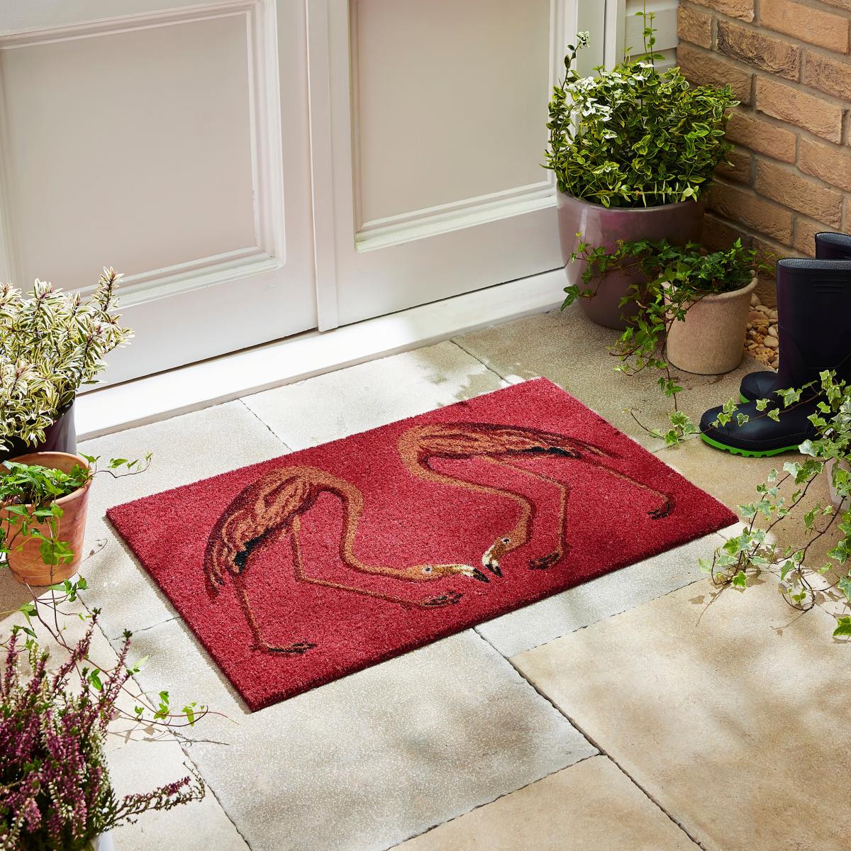 Flamingo Coir Doormat MultiColoured – image 1