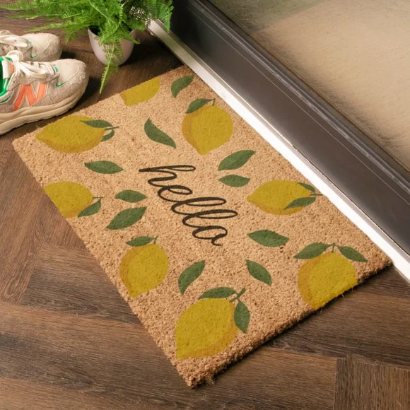 Artsy Mats Hello Lemons Coir Doormat – image 1