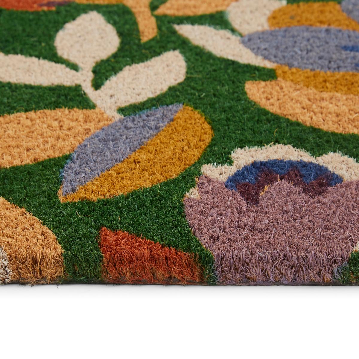Elements Floral Coir Outdoor Doormat MultiColoured – image 2