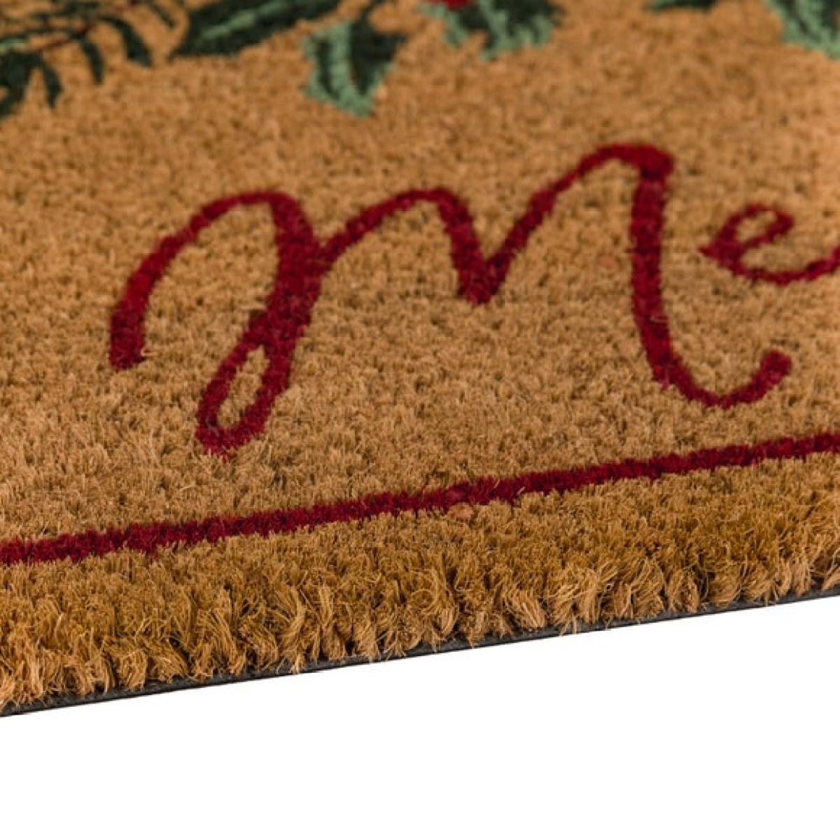 Cedar and Sage Festive Garland Merry Christmas Coir Doormat – image 3