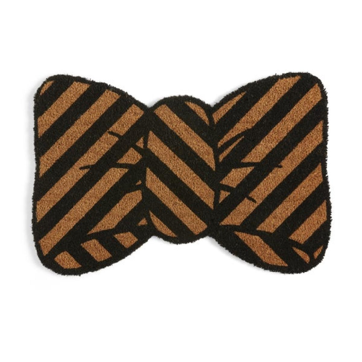 Bow Shaped Stripe Coir Outdoor Doormat – image 4