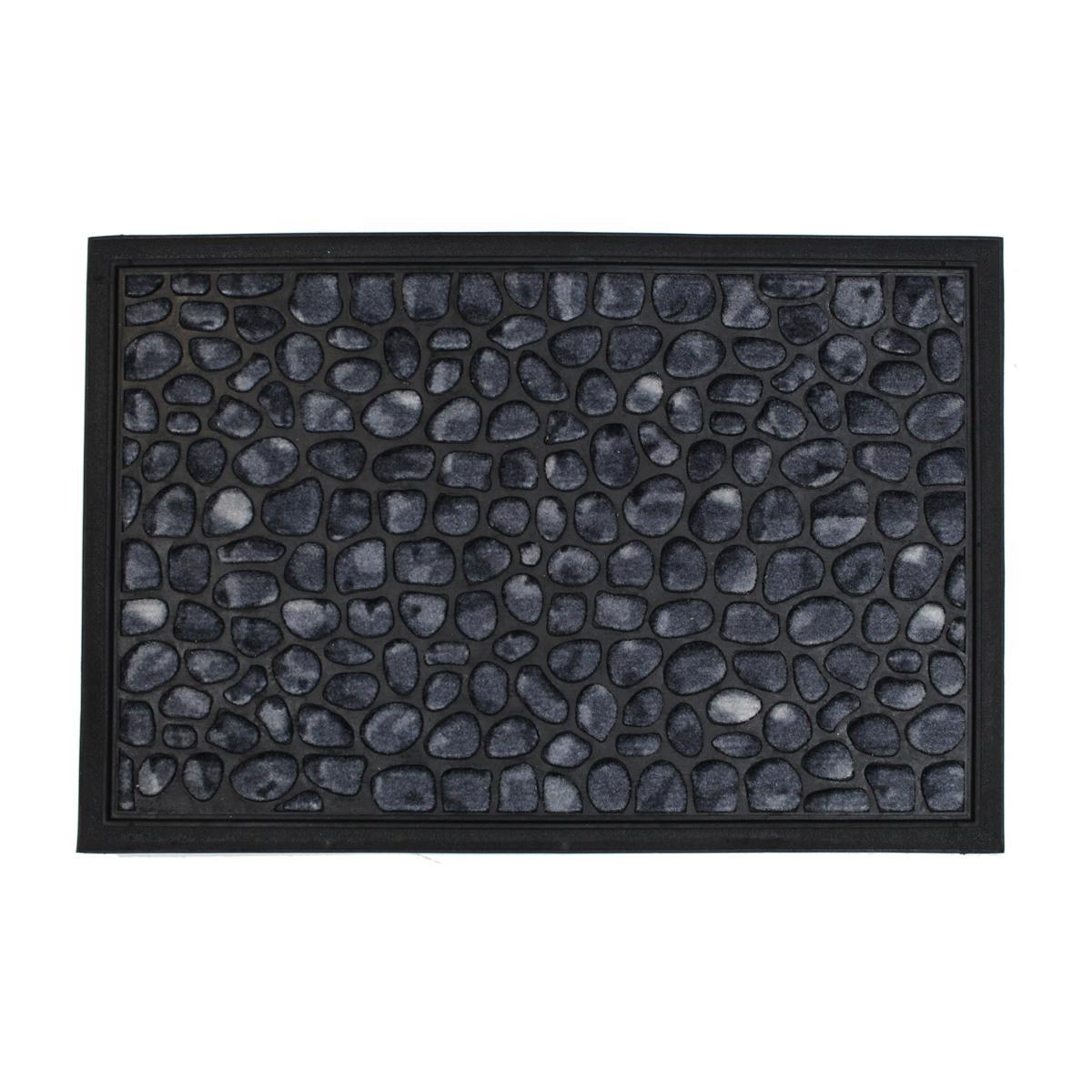 Scrape N' Sorb Grey Pebbles Doormat Grey