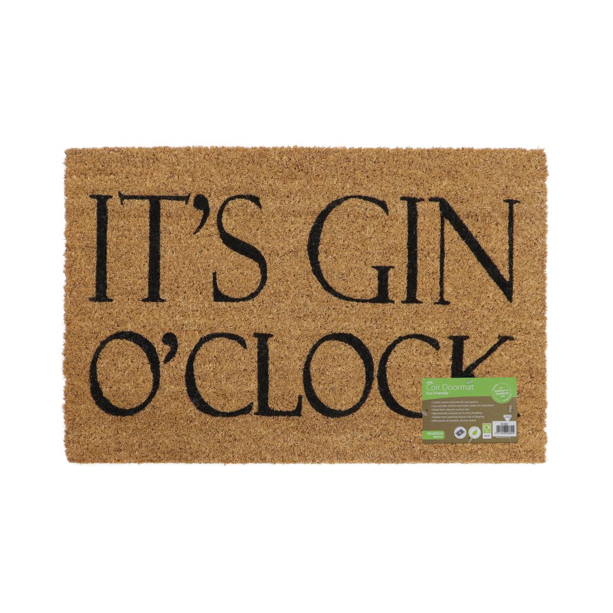 JVL Eco Latex Gin O'Clock Doormat Natural – image 5