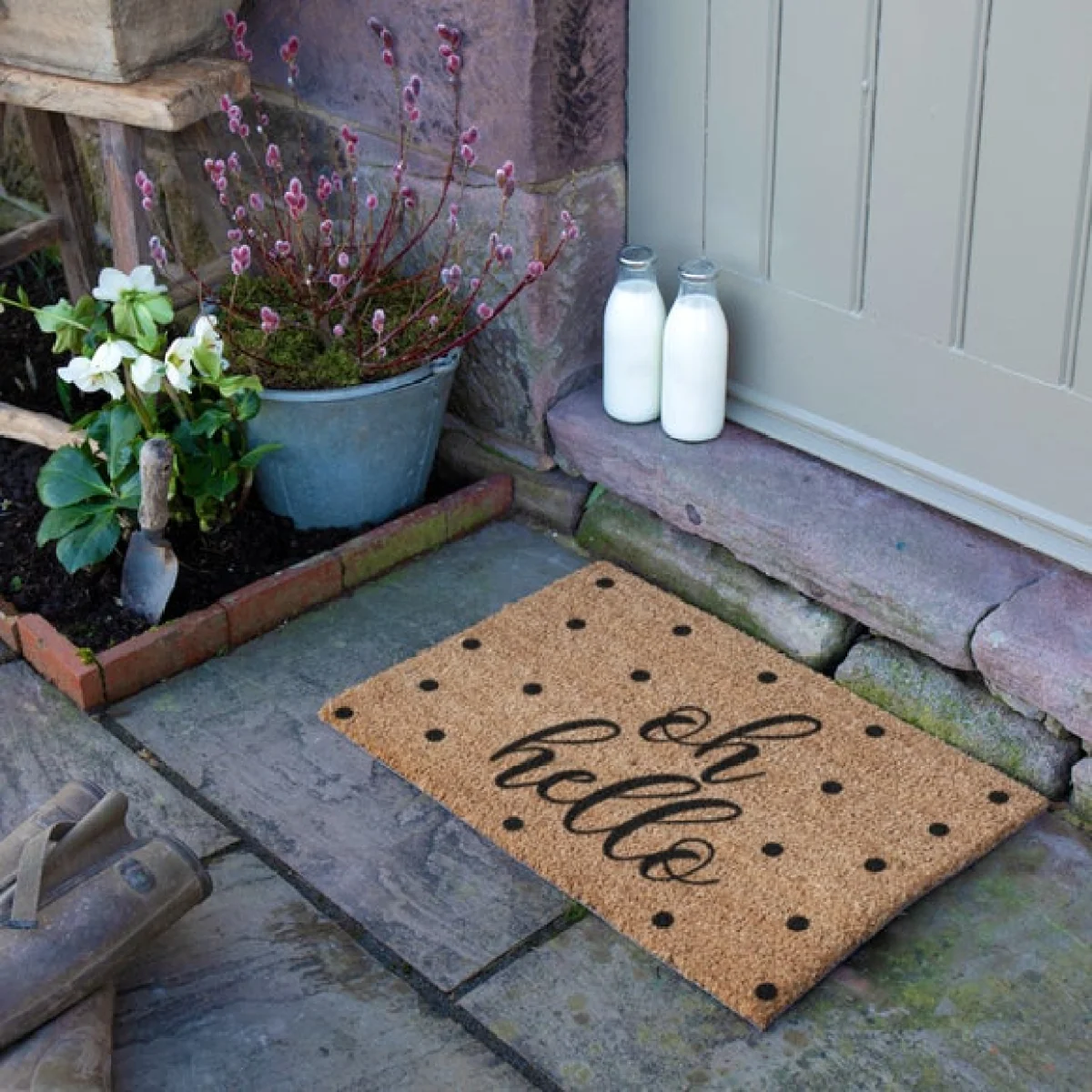 Artsy Mats Oh Hello Coir Doormat – image 3