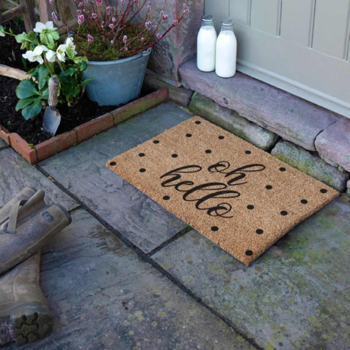 Artsy Mats Oh Hello Coir Doormat – image 6