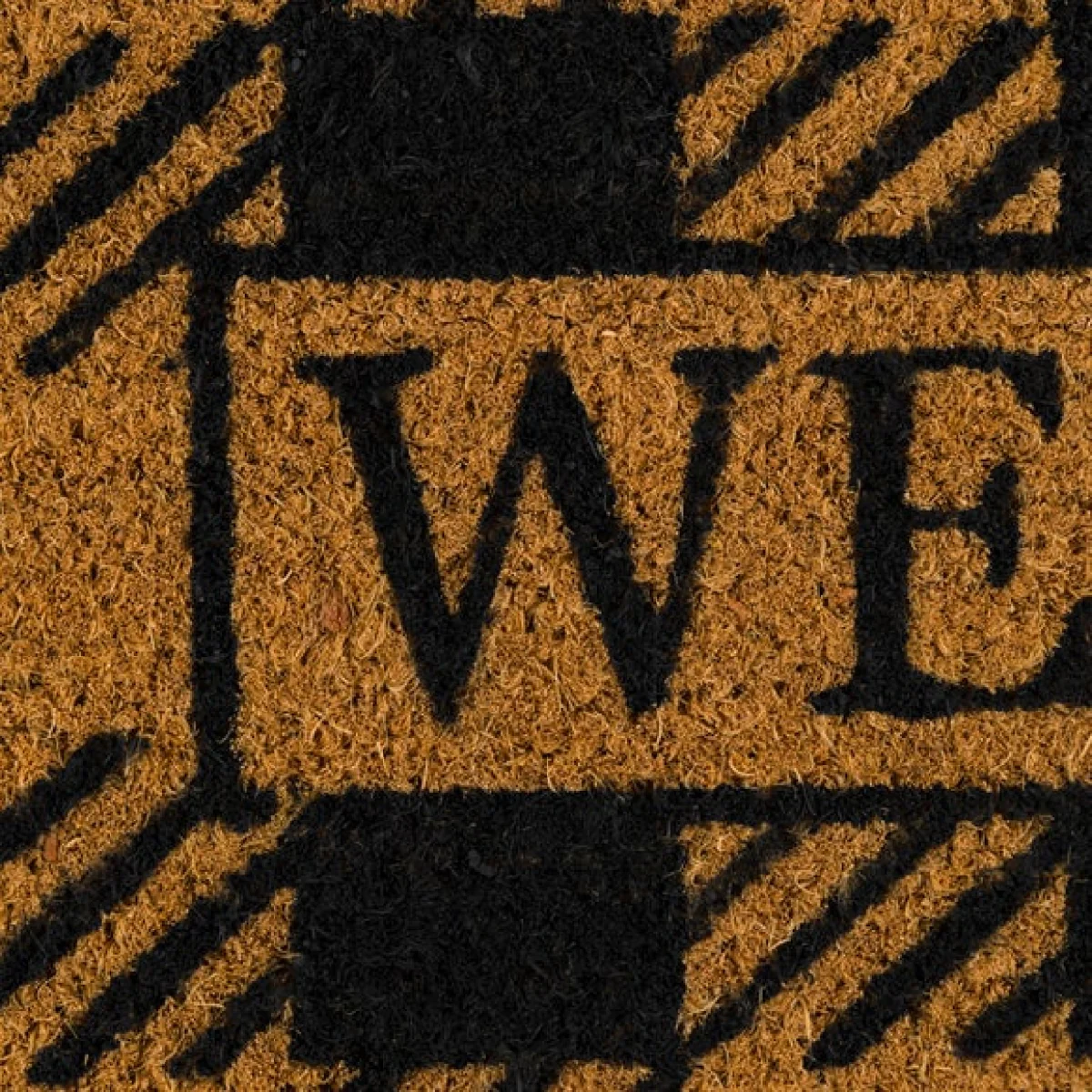 Cedar and Sage Picnic Pattern Welcome Coir Doormat – image 2