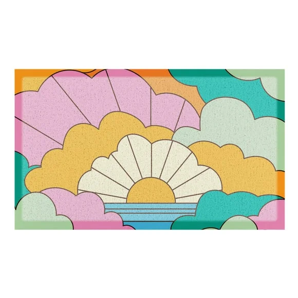 Artsy Mats Elizabeth Olwen Retro Clouds Indoor Outdoor Doormat – image 2