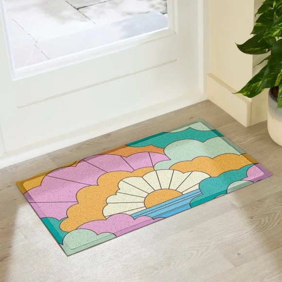 Artsy Mats Elizabeth Olwen Retro Clouds Indoor Outdoor Doormat – image 3