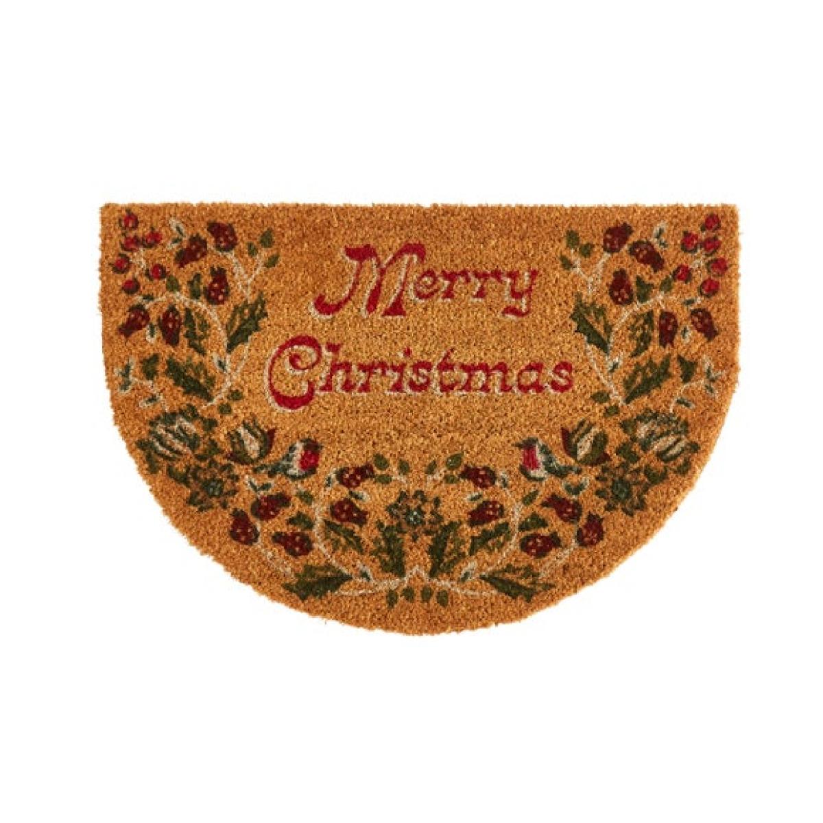Merry Christmas Half Moon Coir Outdoor Doormat – image 4