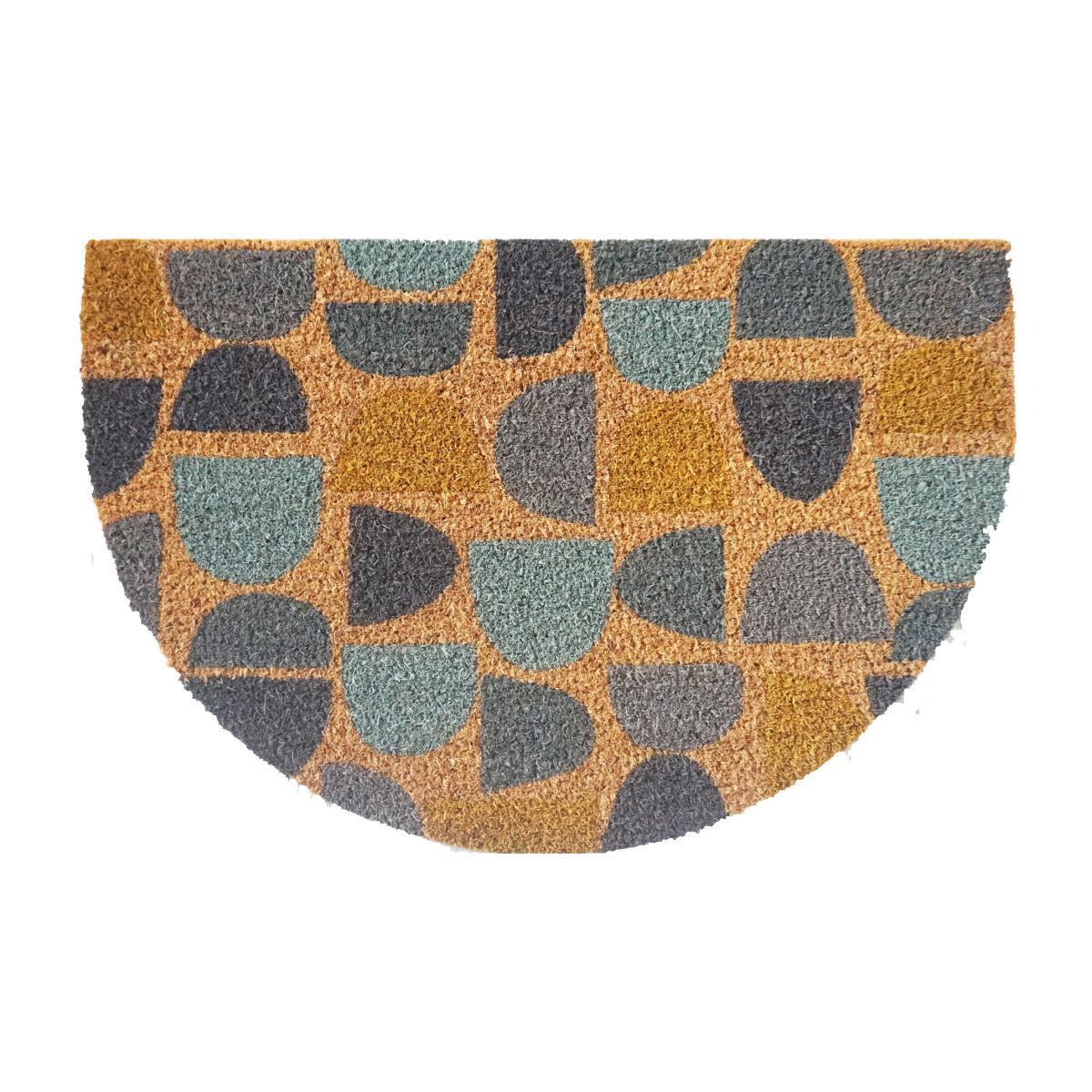 Half Moon Modern Doormat Brown – image 1