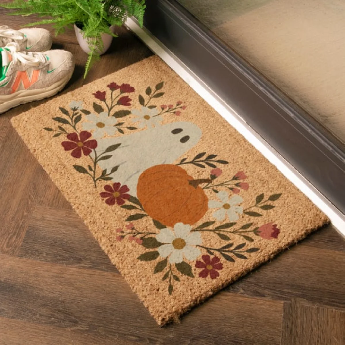 Artsy Mats Ghost Floral Coir Doormat – image 3